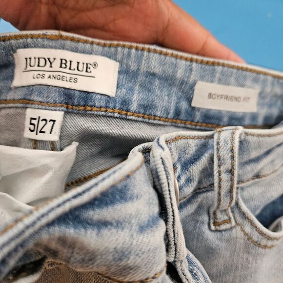 Judy Blue Brittany Mid-Rise Destroyed Boyfriend Jeans - Picture 5 of 11